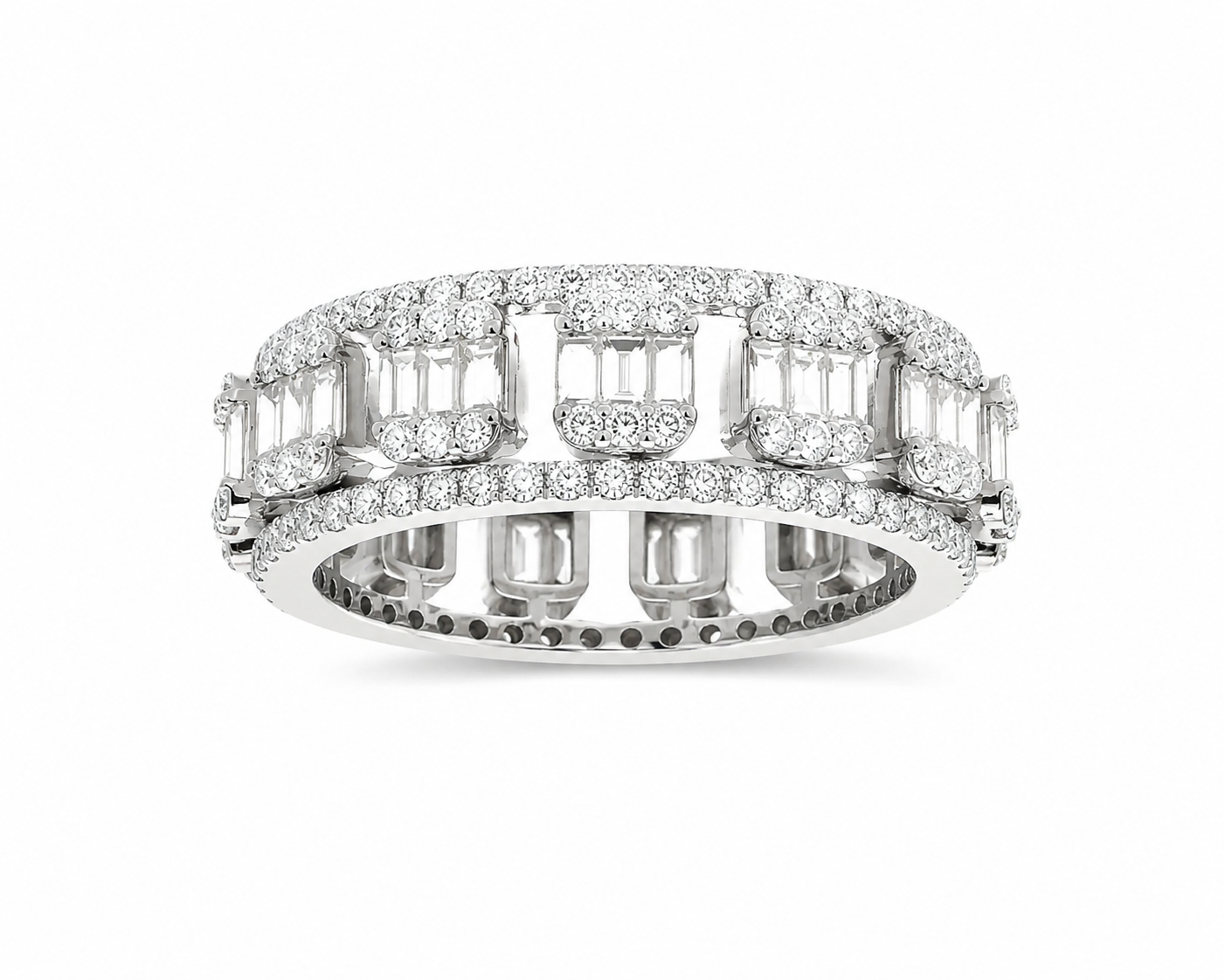 2.10ct F rengi Pırlanta Baget Tamtur