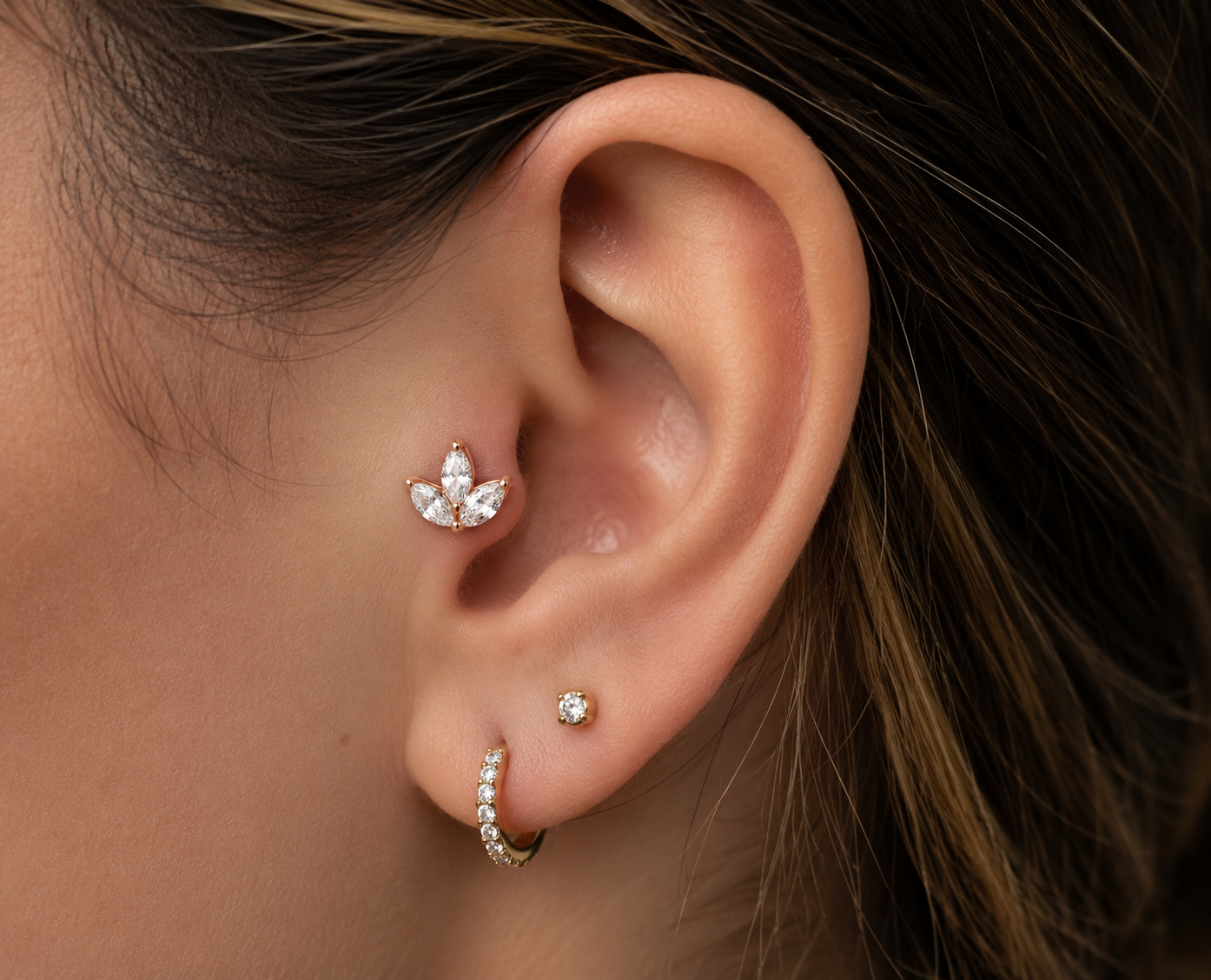 Triple Marquise Piercing