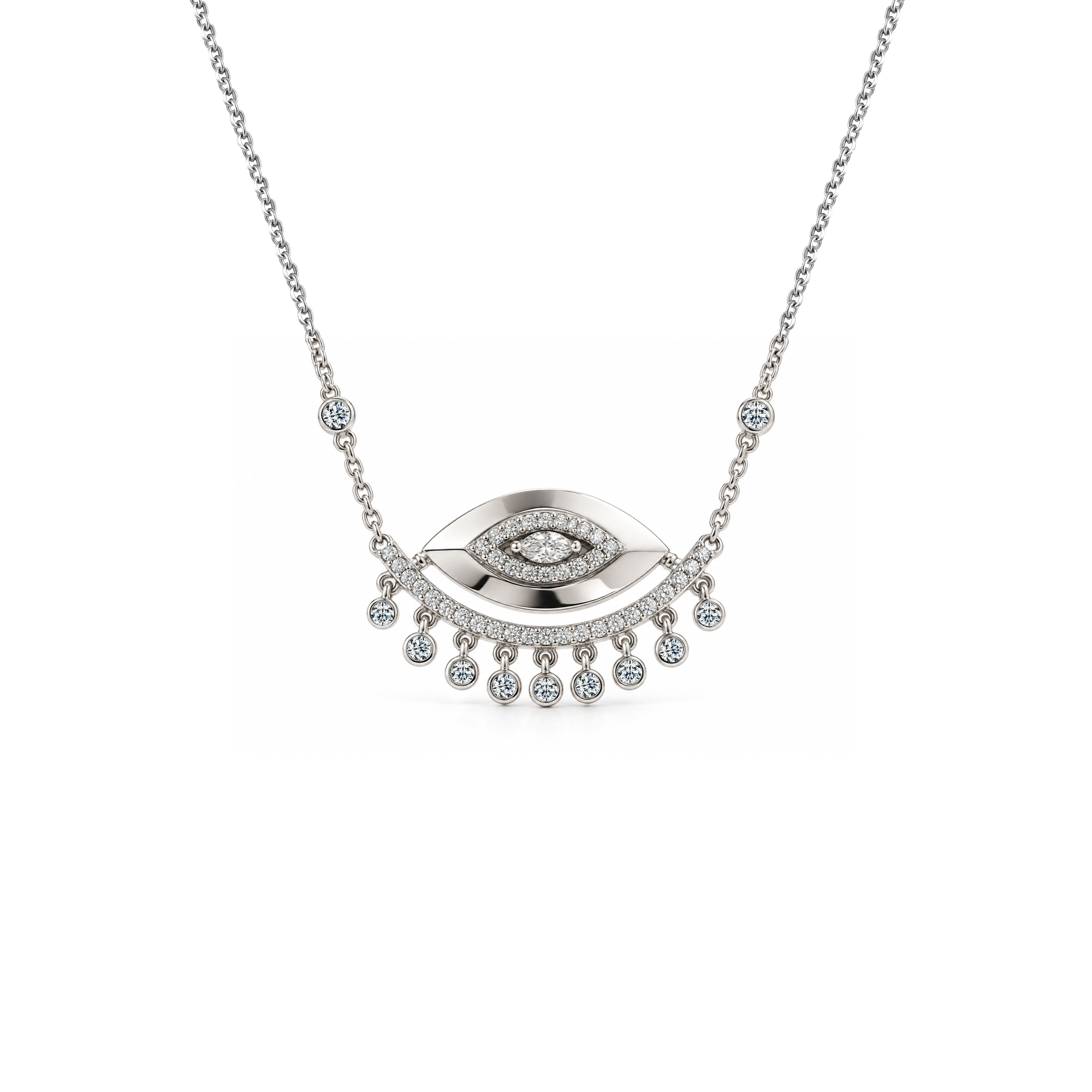 0.50ct Pırlantalı Göz Altın Kolye